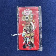 ヒグチユウコ バネポーチ 眼花ちゃんときいろいどうぶつ 赤 ブルー ボリス雑貨店のサムネイル