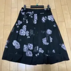23区 フラワープリントプリーツスカート