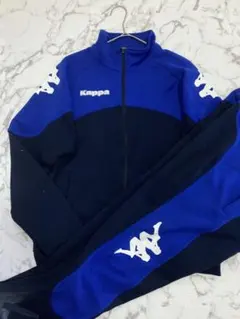 【Y2K】Kappa セットアップ トラックジャケット&パンツ ネイビー　L