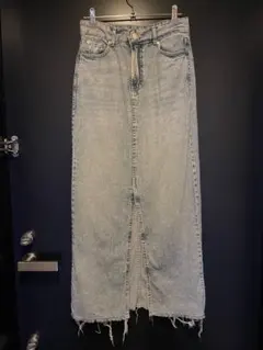 Bershka デニム ロングスカート カットオフ スリットのサムネイル
