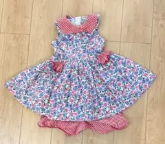花柄ノースリーブワンピース　ショートパンツ　セットアップのサムネイル