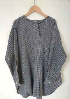 【未使用】GLOBAL WORK グローバルワーク チェック スキッパー シャツ