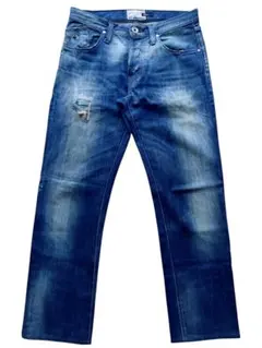 ENERGIE エナジー　ダメージ加工 ストレートデニム30インチ