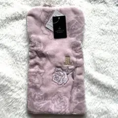 【新品】LANVIN ピンク刺繍ポーチ
