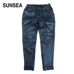 SUNSEA フリーマーケット レザー パンツ イージー ブラック 2 メルカリ