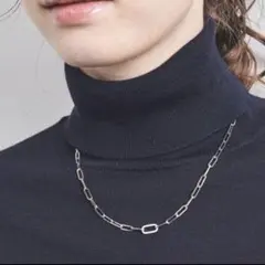 ユナイテッドアローズ オーバルパヴェ チェーンネックレス　グリーンレーベルのサムネイル