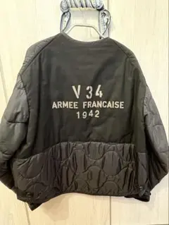 ブランバスク BLANC basque ジャケットタグ付き未使用 blanc basque (ブランバスク) バックプリントARMY中綿キルトジャケット