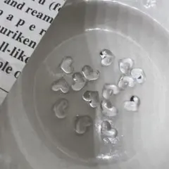 ネイルパーツ クリアハート ミニサイズ30個 デコパーツNO.20