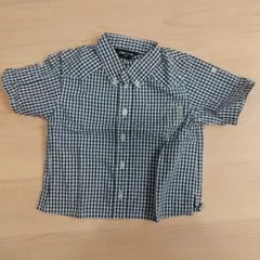 キッズ　半袖チェックシャツ　90cm