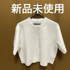 UNIQLO クルーネック 半袖ニット ホワイト Lサイズのサムネイル