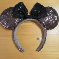 東京ディズニーリゾート カチューシャ スパンコール ブラウン