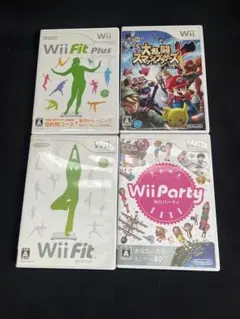 【美品動作品】Wiiソフトまとめ売り　4本セット　Wii fit スマブラ他