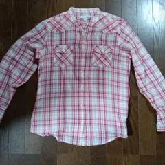 Gap チェック柄 長袖シャツ レッド ホワイト Sのサムネイル