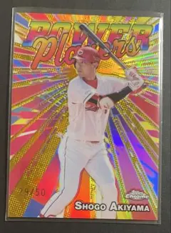 秋山翔吾　インサート　50シリ　広島　topps chrome NPB 2025