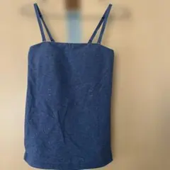 ユニクロ　ブラキャミソール　ブルー　Mサイズ　綿
