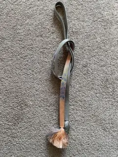 グレーとオレンジの房付き帯締め