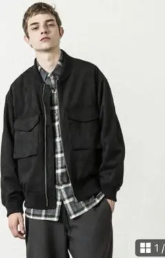 SLICK ダブルポケット　オバージャケット　黒　S（大きめ）Ｍ相当　再販無しのサムネイル
