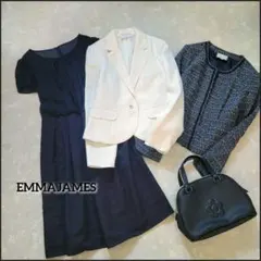エマジェイムス●3点セット♪美品◎ツイードジャケット＆セレモニーワンピース13号