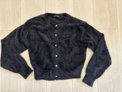 【美品】GU ジーユー　シャイニークルーネックカーディガン　Mサイズ