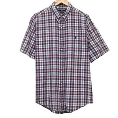 90s POLO SPORT ラルフローレン　ビンテージ　半袖チェックBDシャツ
