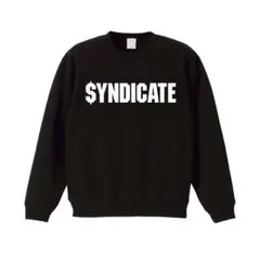 新品未使用★ライムシンジケート★ロゴクルーネックスウェット★ブラックM