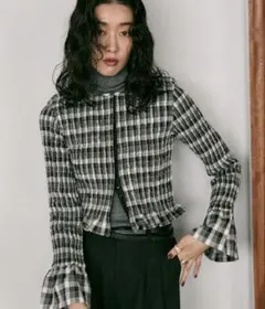 トップス herlipto summer tweed peplam top herlipto summer tweed peplam top - メルカリ