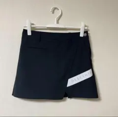 美品】デサントゴルフ 25SS ラップスカート風パンツ 黒 M 防透け