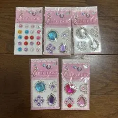 デコレーションシール 5枚セット　宝石シール　クリスタル