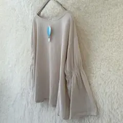 GLOBAL WORK C-fine 長袖トップス ベージュ　Mサイズ