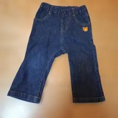 ホットビスケッツ　MIKI HOUSEクマ刺繍付きデニムパンツ　80