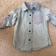 80 babyGap ボタン付きシャツ 12-18ヶ月
