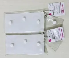 【新品未使用】ダイソー カラビナ付きクリアポーチ 2個セット