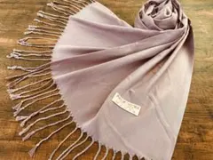 春色 パシュミナ 無地 PLAIN 大判 ストール ピンクグレー系