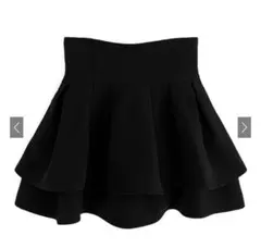 GRL インパン地付きフレアミニスカートブラック［gm772］Sサイズ