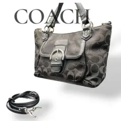 コーチ ショルダーバッグ ソーホー 2way キャンバス レザー 通勤 斜め掛け