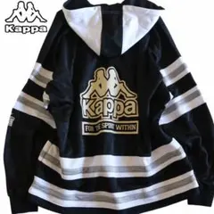 【kappa】ジャージ　ジャケット　総柄シャドー　白黒★