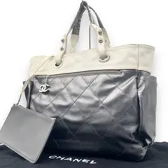 極美品■シャネル　マトラッセ　パリビアリッツGM　キルティング　トートバッグ