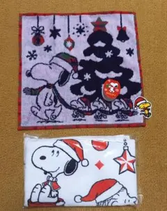 ☆新品未開封☆スヌーピータウン限定☆ハンドタオル&フェイスタオル　クリスマス