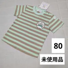 【80cm】モクロー半ボーダー 袖 Tシャツ 保育園 幼稚園 夏 子供服 ベビーのサムネイル
