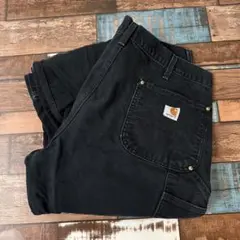 ヴィンテージ　古着　USA製　carhartt カーハート　ダブルニー　黒