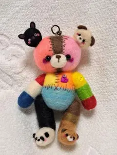 なんだコレ?!＃13 つぎはぎだらけのクマさんキーホルダー　ミニタイプ