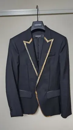 DSQUARED2 テーラード ジャケット カラー 黒×金 河村隆一