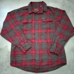 90s ORVIS オービス ヘビーネルシャツ オンブレチェック レッド L 赤
