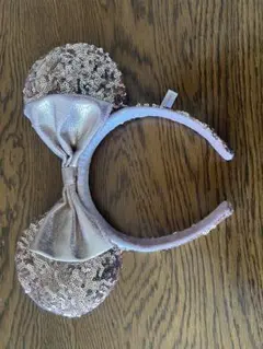 ピンクスパンコール耳カチューシャ