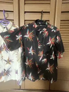 AZUL by moussy アロハ レーヨンコットン オープンカラーシャツのサムネイル