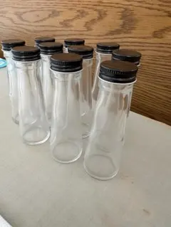 2/21まで★ガラス瓶 10本セット(キャップ付) ハーバリウム用