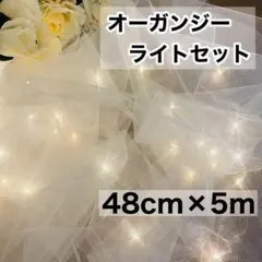 オーガンジーライトセット【5m】led3m30球❁¨̮ウェルカムスペース誕生日