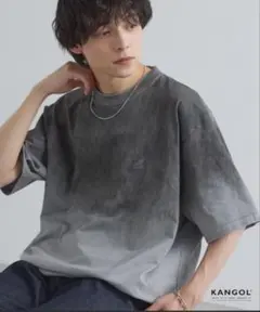 KANGOL/カンゴール 別注 ロゴ刺繍 グラデーション 半袖Tシャツ S