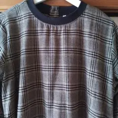 SEASONREASON チェック柄長袖ワンピース