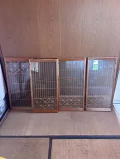 ⚠️東京都墨田区引渡し 障子 和風 組子細工 70x50x1 10枚 桧材 - メルカリ